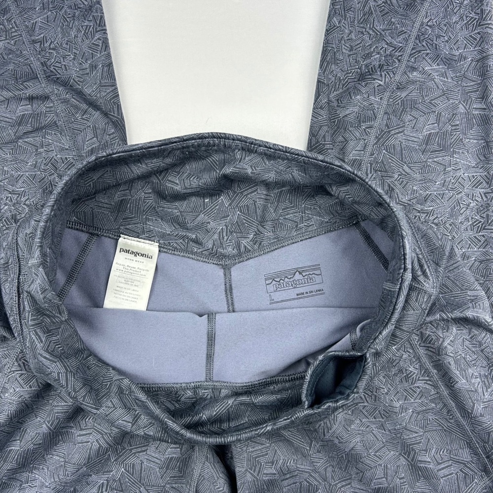 Patagonia Centered Tights Gray Geometric Print Leggings Women's Large - Picture 3 of 12